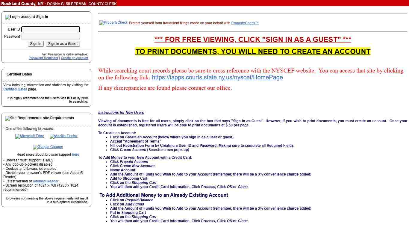 eSearch Account Sign In